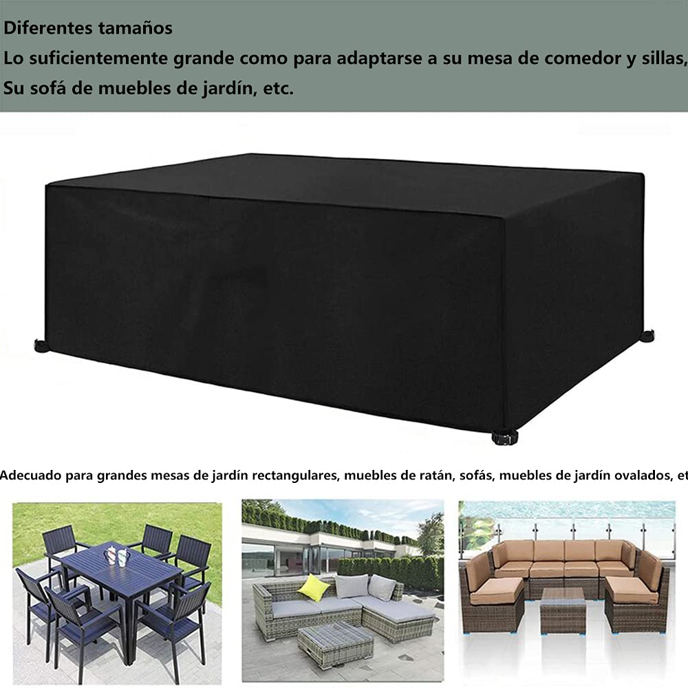 Funda Para Muebles De Jardín Negra 350x260x90 Cm 420D Oxford | Leroy Merlin
