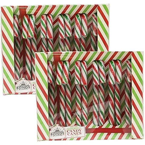 Bond Christmas Candy Canes Sweets - 12 Peppermint Candy Cane Pack of 2 (24 Candy Canes) - 2022 Christmas Cover