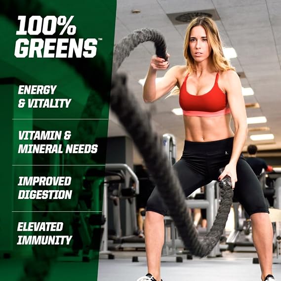 Undefined Nutrition 100% Greens Powder by Brian Shaw (28 Servings) All- in-One Greens Formula for Men & Women Contains Probiotics, Prebiotics & Adaptogens - Easy to Drink Daily Nutrition