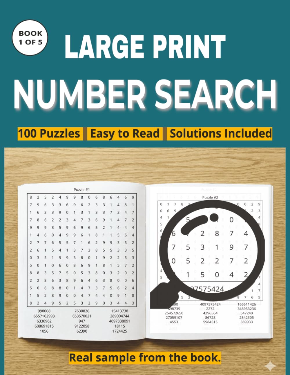 NUMBER SEARCH PUZZLE BOOK 1: 100 Easy-to-Read Puzzles for Seniors with High-Contrast Grids and Full Solutions (Number Search Series Large Print)