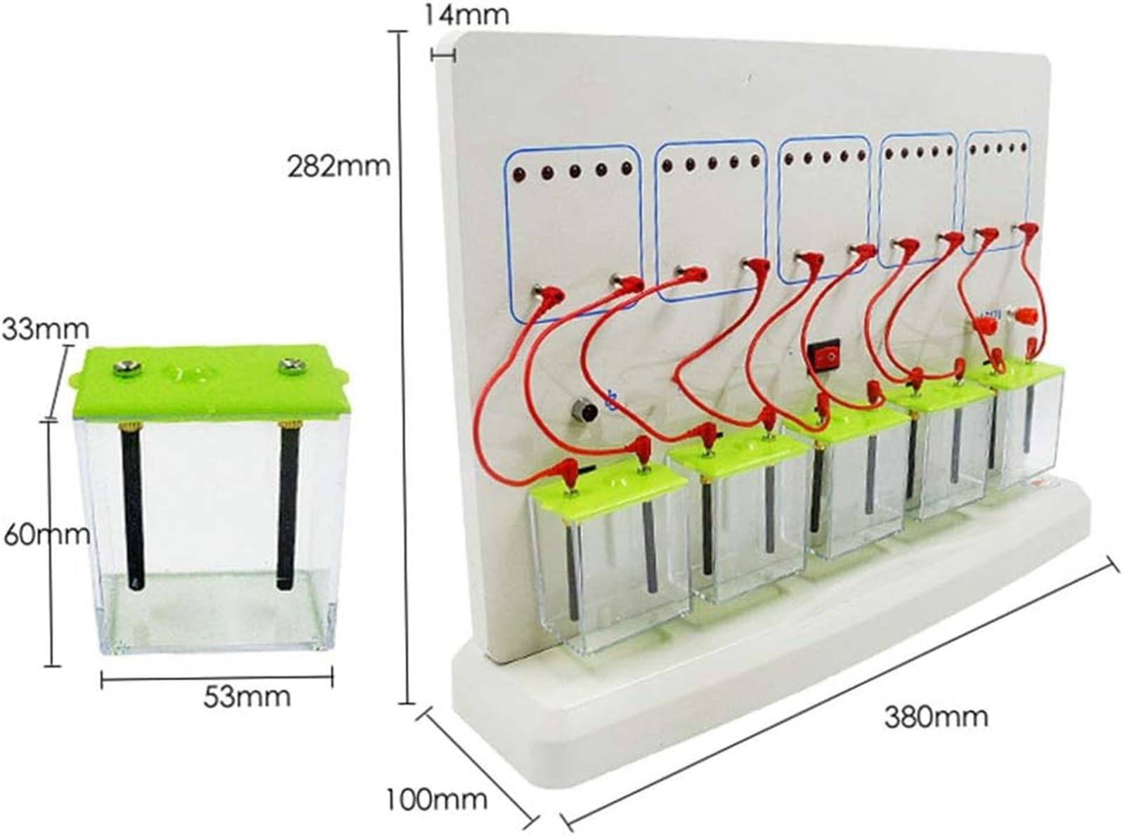 Demostrador De Conductividad Electrolitos 12 V CA, Probador Solución Pantalla LED Electrodo Grafito, Instrumento Enseñanza Experimental