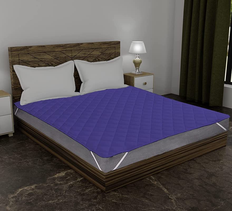 Cultiver Ultra Soft Quilted Mattress Cover Waterproof Mattress Protector Queen Size Bed| Breathable - Hypoallergenic Bed Protector Queen Size (60x78 inch | 5x6.50 feet, Blue)