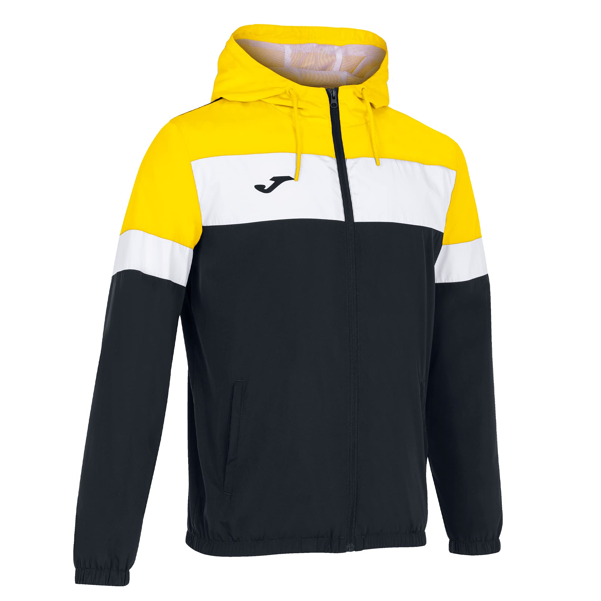 Joma Men's Crew Iv Raincoat, Black-Yellow, XXL