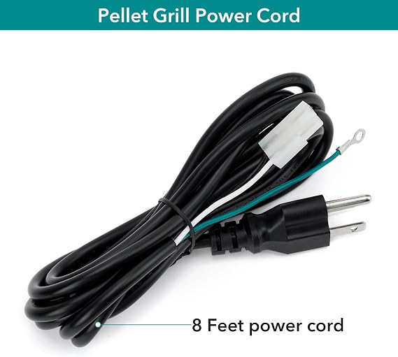 Stanbroil Power Cord Replacement for Traeger and Pit Boss Wood Pellet Smoker Grill, 8 Feet