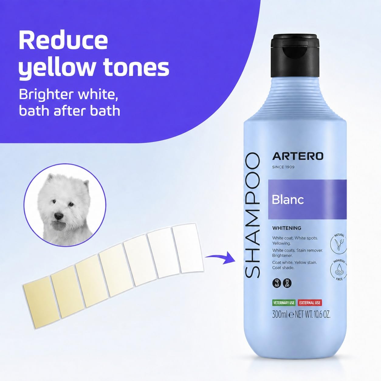 Artero Blanc. Whitening Shampoo for White Dogs and Black Dogs image 2