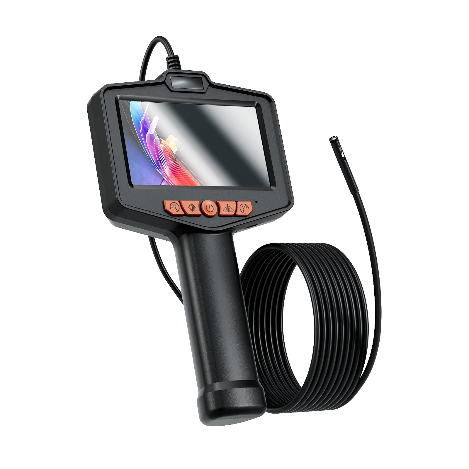 Endoscope Camera with Light, Compact Borescope, Waterproof Pipe Camera with 4.3" Screen, Handheld Endoscope with Adjustable Light, Automotive Steering Endoscopes M80