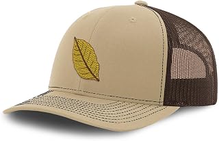 Custom Richardson Mesh Cap Hat Embroidered Tobacco Leaf Embroidery Trucker Hats for Men & Women
