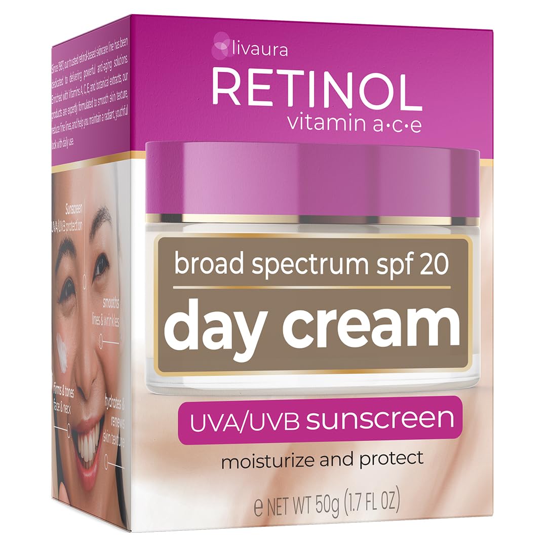 Amazon.com: LIVAURA Retinol Day Cream SPF 20 - Anti Aging Face