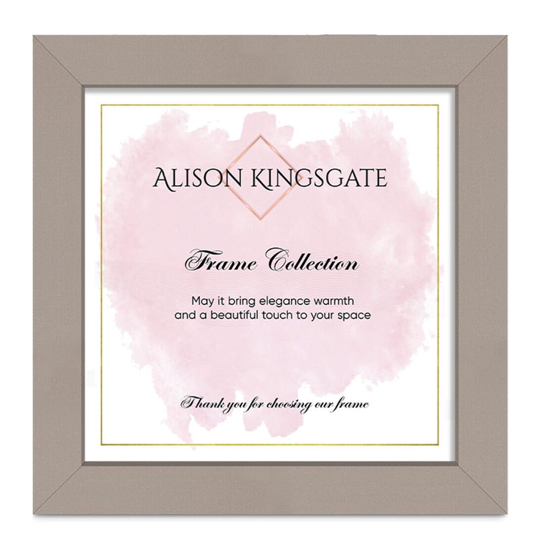 Alison Kingsgate Modern 20X20CM Rose Gold Photo Frame-Engineered Wood Picture Frames with Shatterproof Perspex - Ideal for Certificates -Wall Mount or Tabletop - Multiple Sizes & Colours Available — image 1