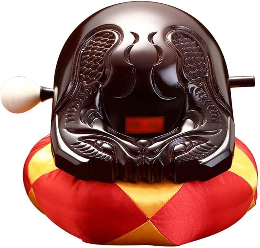 Hand Percussion Solid Wood Wood Fish, Traditional Chinese Percussion Instruments, Suitable for Home Meditation, Chanting and Studying Buddhism, Monasteries (Color : Brown, Size : 5in)