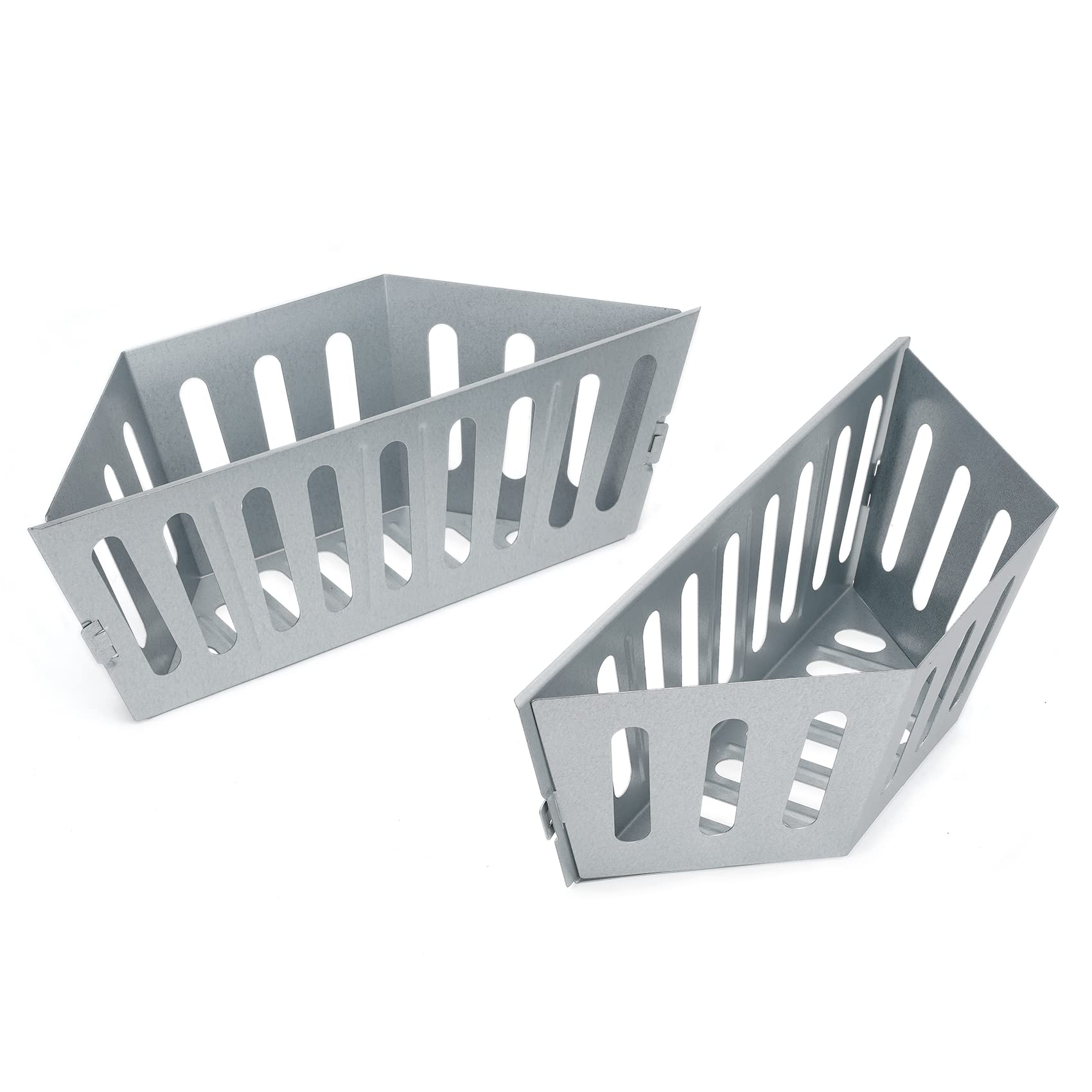 Onlyfire Grand Paniers à Charbon pour Kettle 57-67 cm, Char-Basket Acier Galvanisé pour Barbecue Weber Napoleon 22-26 pouces, 2 pièces