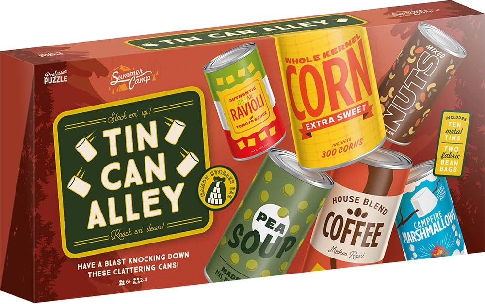 Professor PUZZLE Tin Can Alley - Have a Blast Knocking Down These clattering cans!