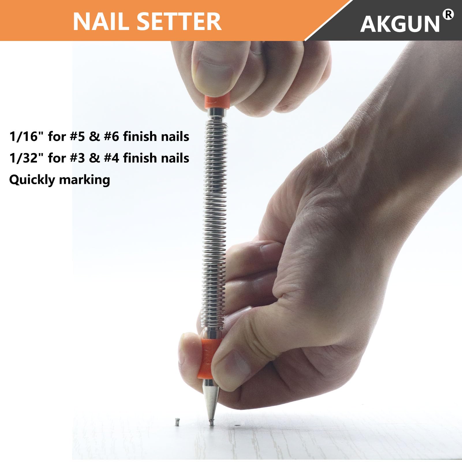 2-Piece Dual Head Nail Setter and Door Hinge Pin Remover Tool Set Combination 1 32 and 1 16 — view 5