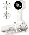 Rasoir de tissu, Détachant Lint Rechargeable, Tige Portable électrique avec 3 Vitesses, 6 Lames de feuilles, numériques LED Affichage pour supprimer Pilling pour le tissage, vêtements, Couch, Couverture, Meubles