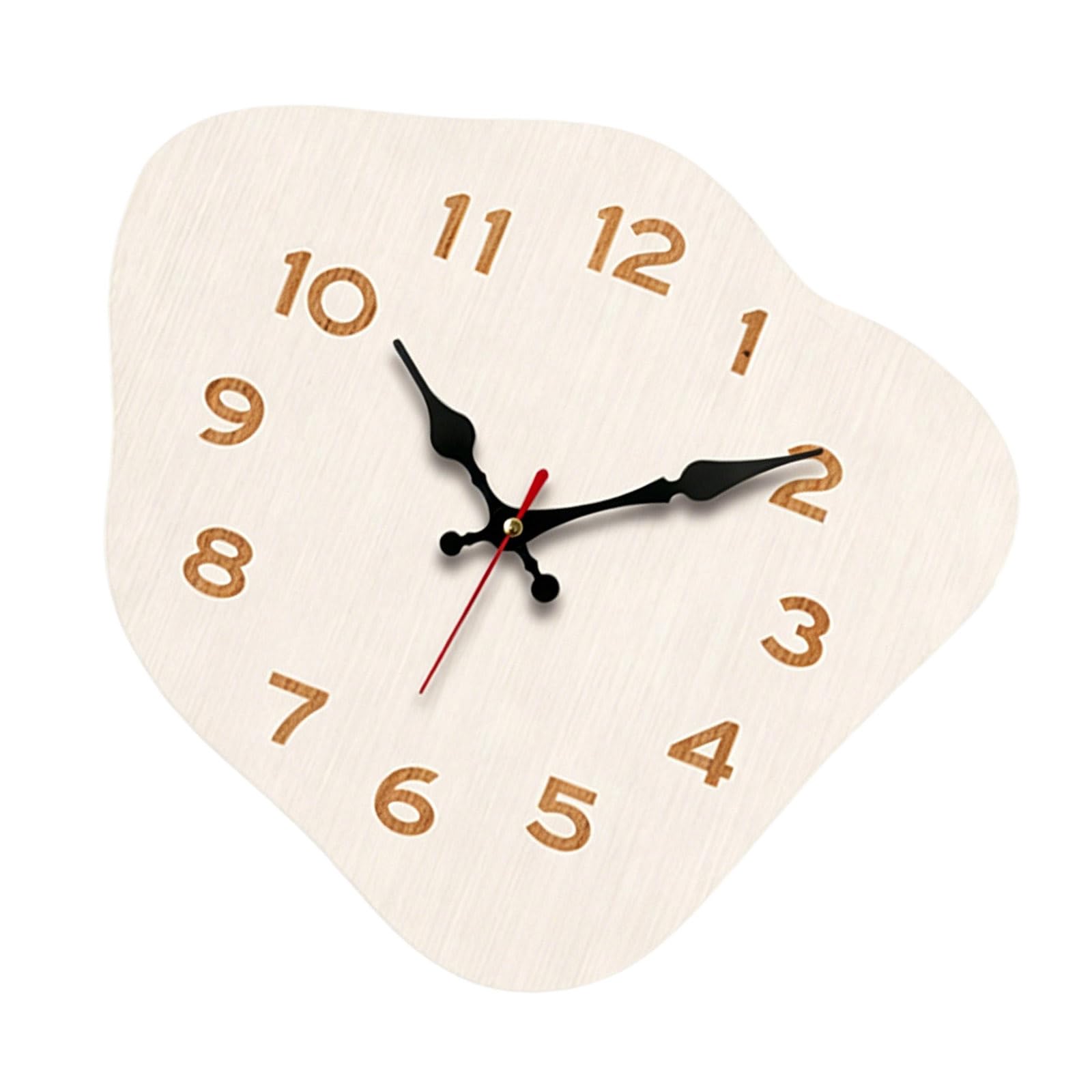 carotoe Quiet Wall Clock Nordic Creative Irregular Shape Analog Clock Quiet Mechanism Precises Timing for Bedroom Nordic Art