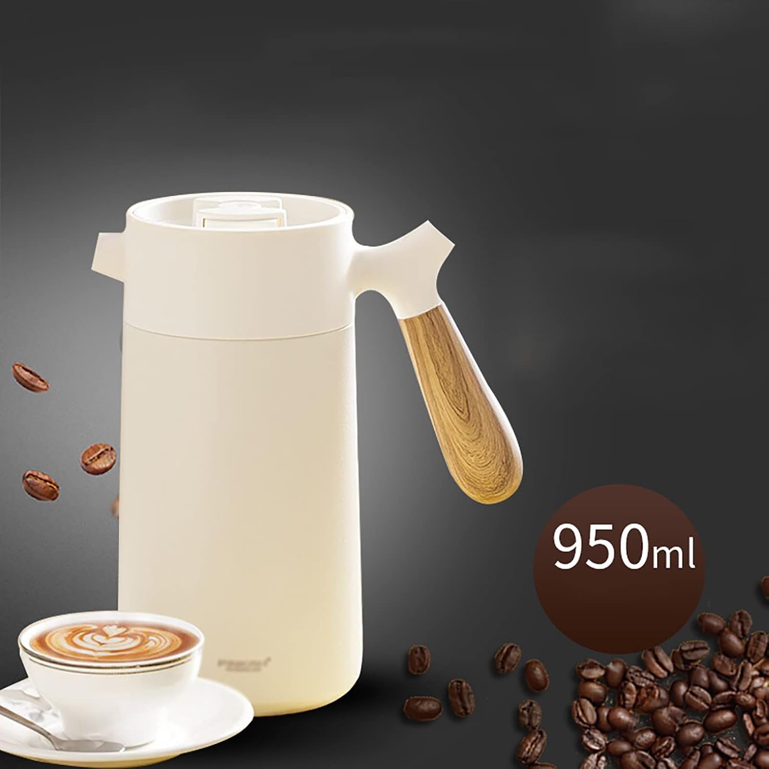 コーヒープレスポット フランスのプレスポットハンドブリュードコーヒーポットサーモスステンレススチール大容量プレスポータブルホームイタ