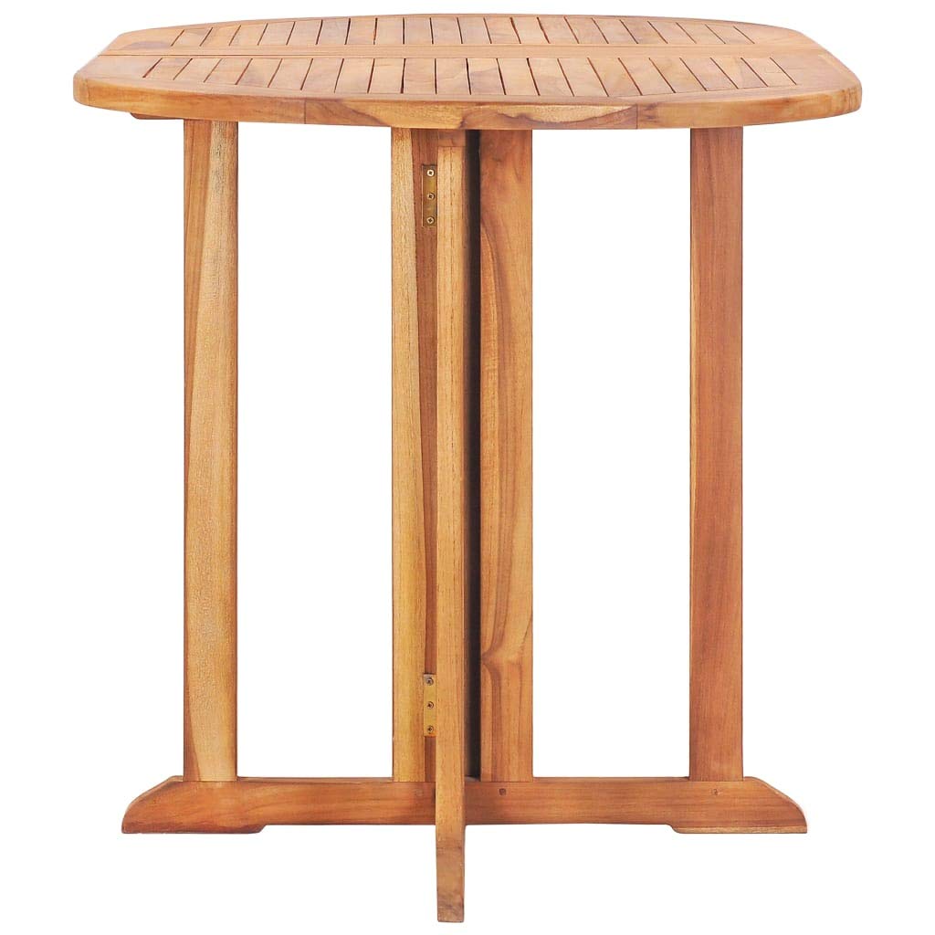 Festnight Tavolo Pieghevole Farfalla in Legno Massello di Teak 120x70x75 cm Tavolo da Giardino da Balcone