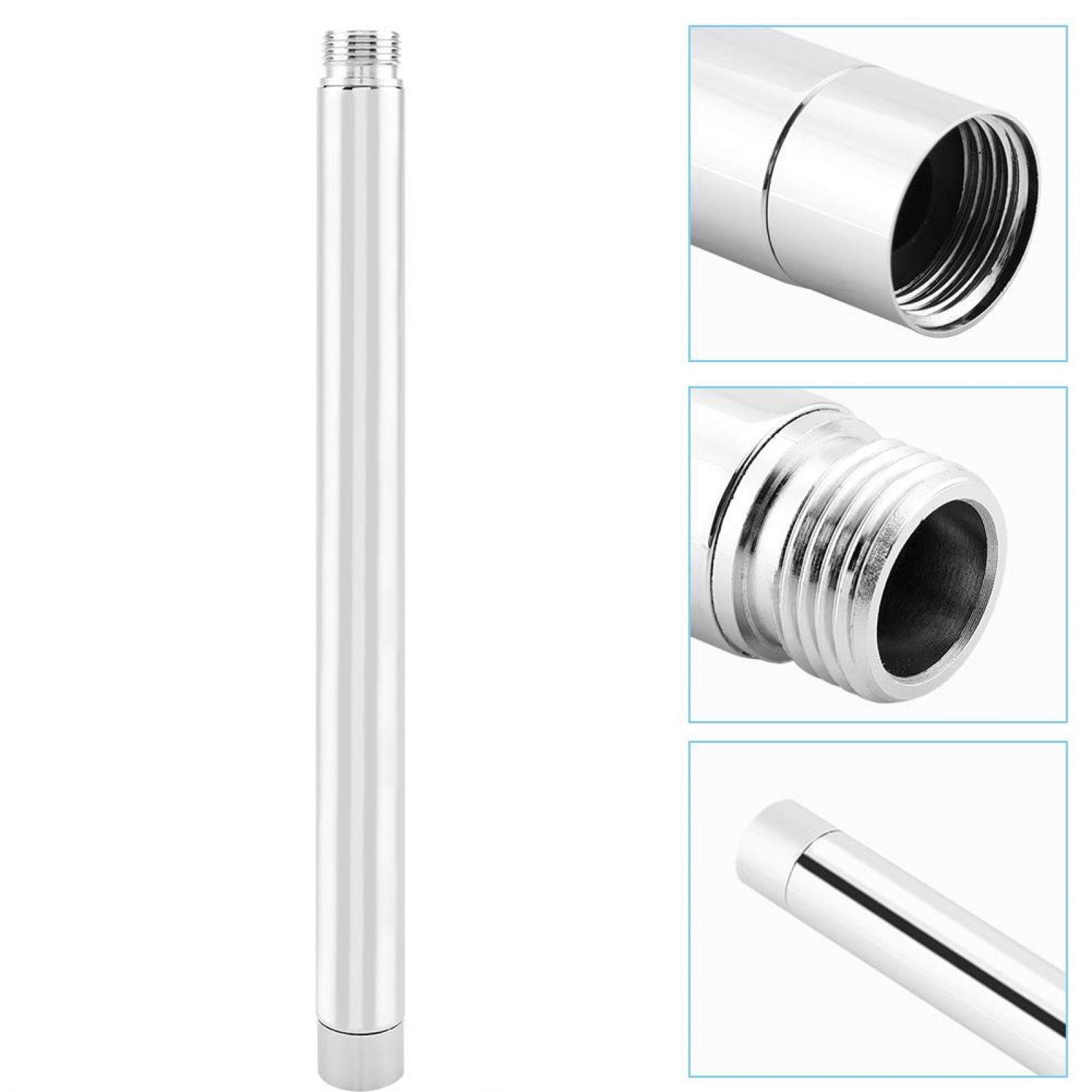 HarJue Braccio Di Estensione Per Soffione Doccia In Acciaio Inox 25,4 Cm – Prolunga Per Alzare O Abbassare Il Tubo – Filetto Universale 1/2 NPT - 3