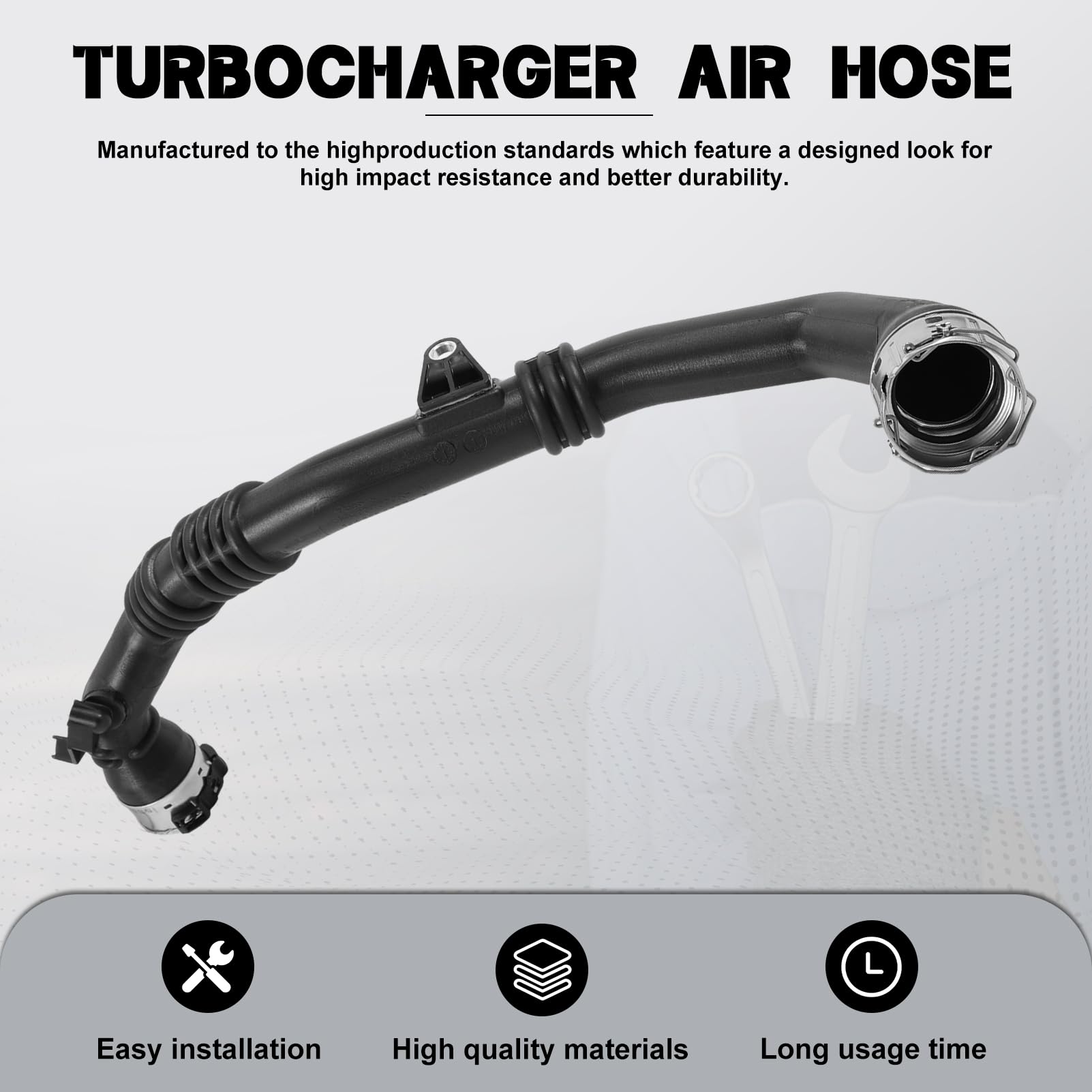 Tubo Flessibile Intercooler Turbo Compatibile Con Dokker Duster Lodgy Logan II Sandero II Captur I Clio Iv 1.5 Dci Tubo Flessibile Aria Turbocompressore Con Staffa Sensore 144604599R