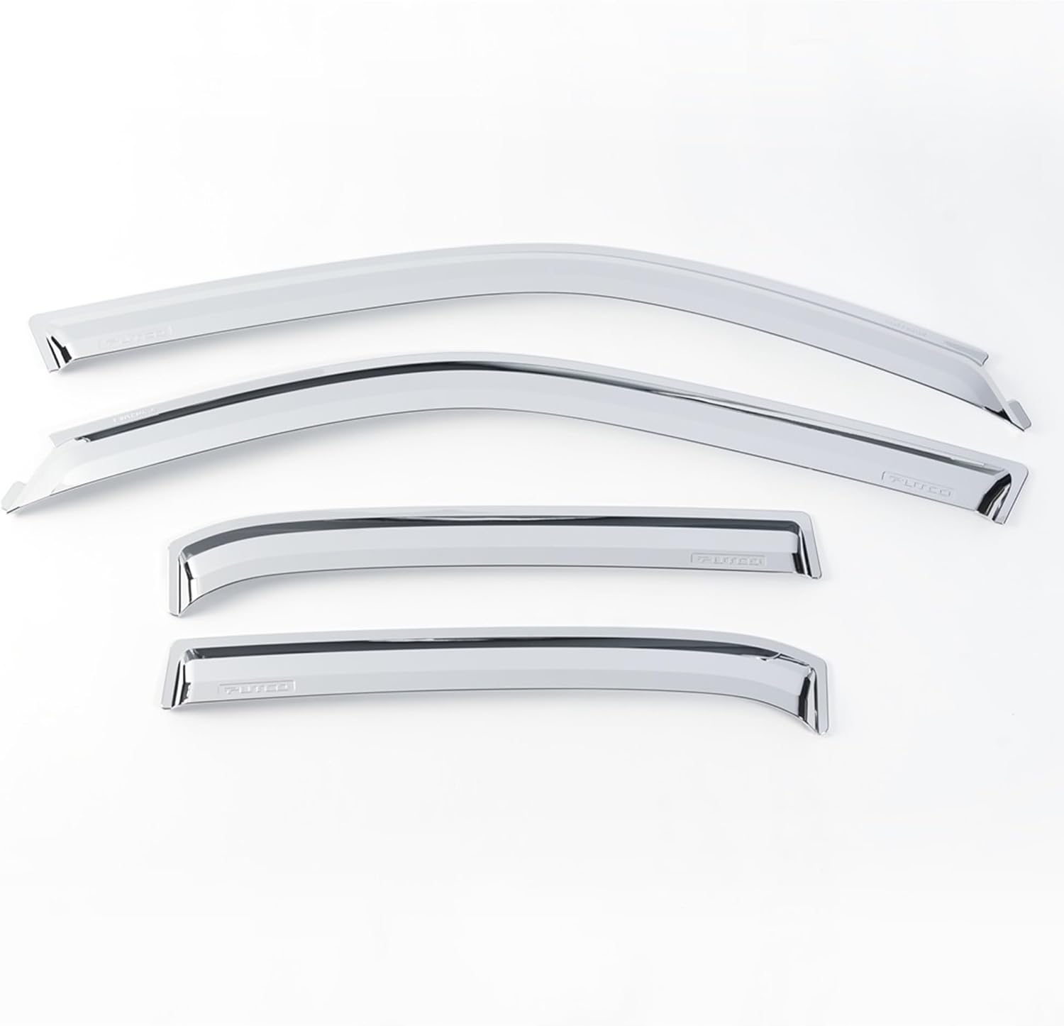 Putco Element Chrome Window Deflectors Fits Chevy Silverado/GMC Sierra 2019-2026 Crew Cab - Set of 4 - in Channel Install