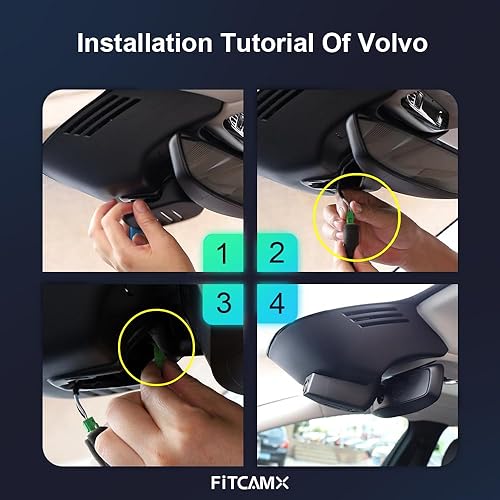 Miniatura 14 de Fitcamx Cámara de tablero 4K compatible con Volvo XC40 T4 T5 modelo A (compara la forma de la cubierta), aspecto OEM integrado, video UHD 2160P