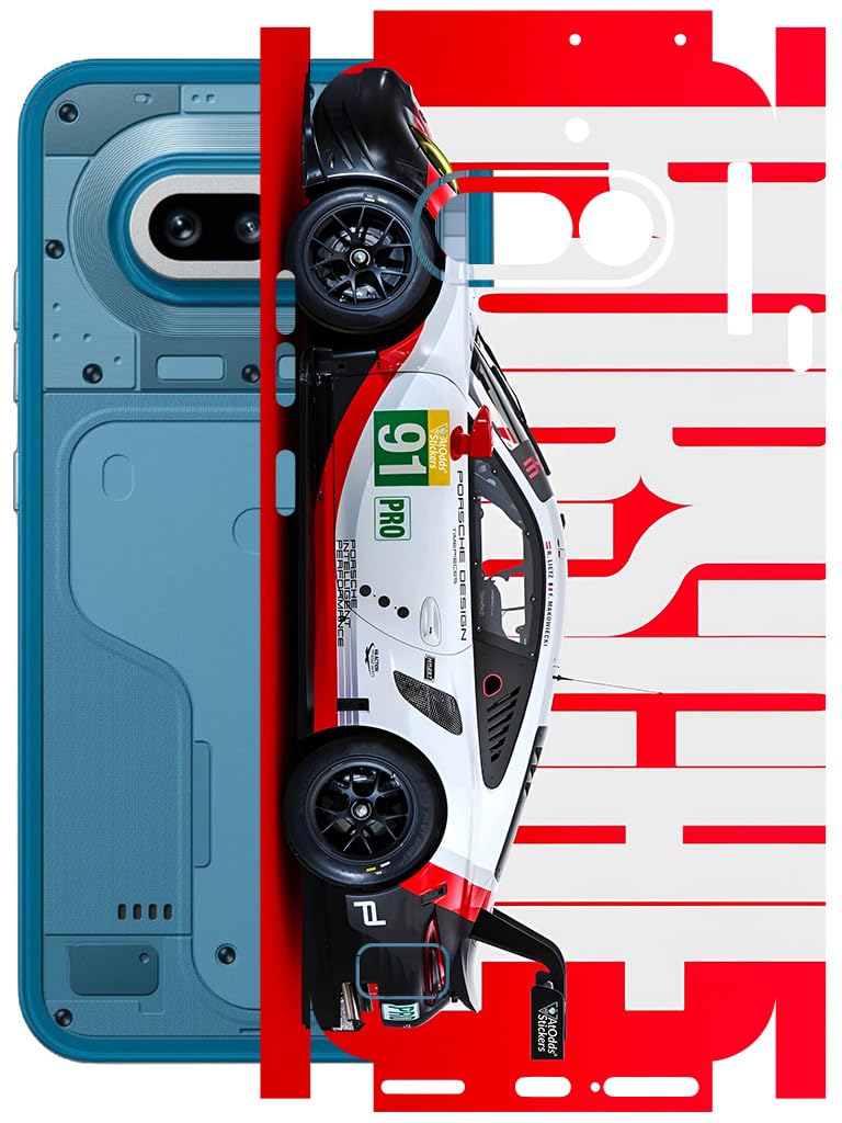 atodds full body skin wrap compatible with nothing phone 4a - porch-red | premium back screen guard protector, precision-cut skin sticker with scratchproof matte finish, peels off with zero residue