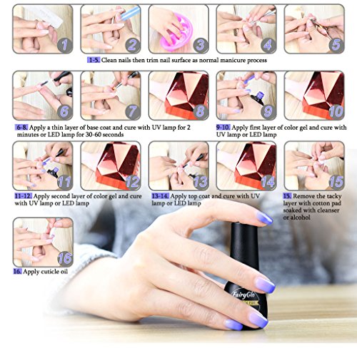 FairyGlo Smalto Semipermente per Unghie in Gel UV