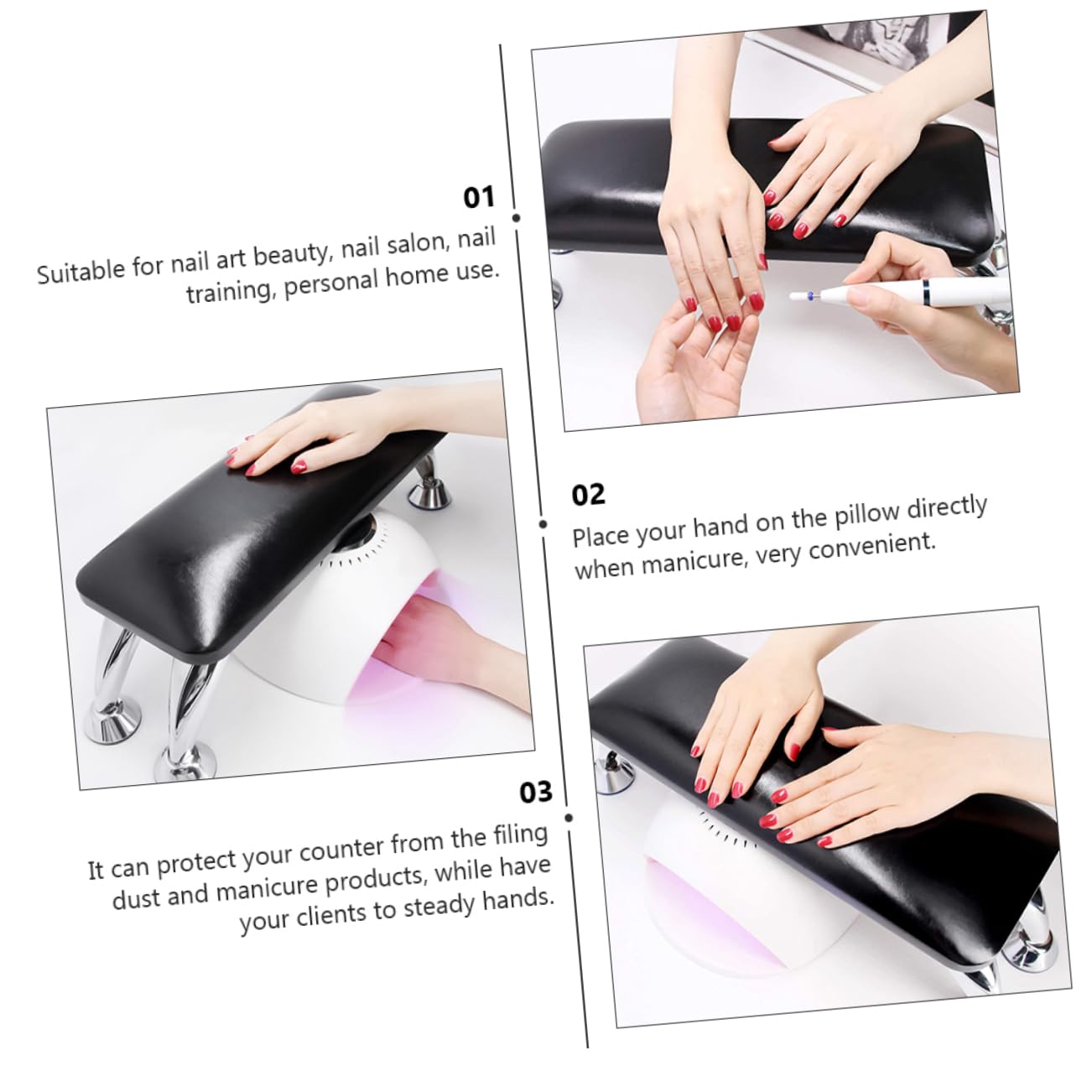1pc Nail Art Hand Pillow Microfiber Manicure Cushion for Nail Technicians Ergonomic Design for Salons and Home Use Protects Work and Products
