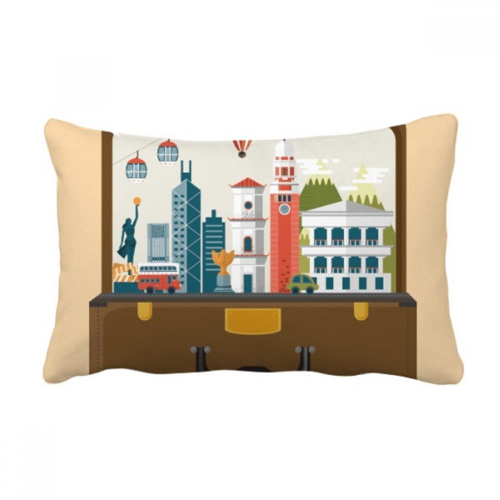 Oreiller lombaire Hong Kong multicolore grand format pour confort lombaire assise