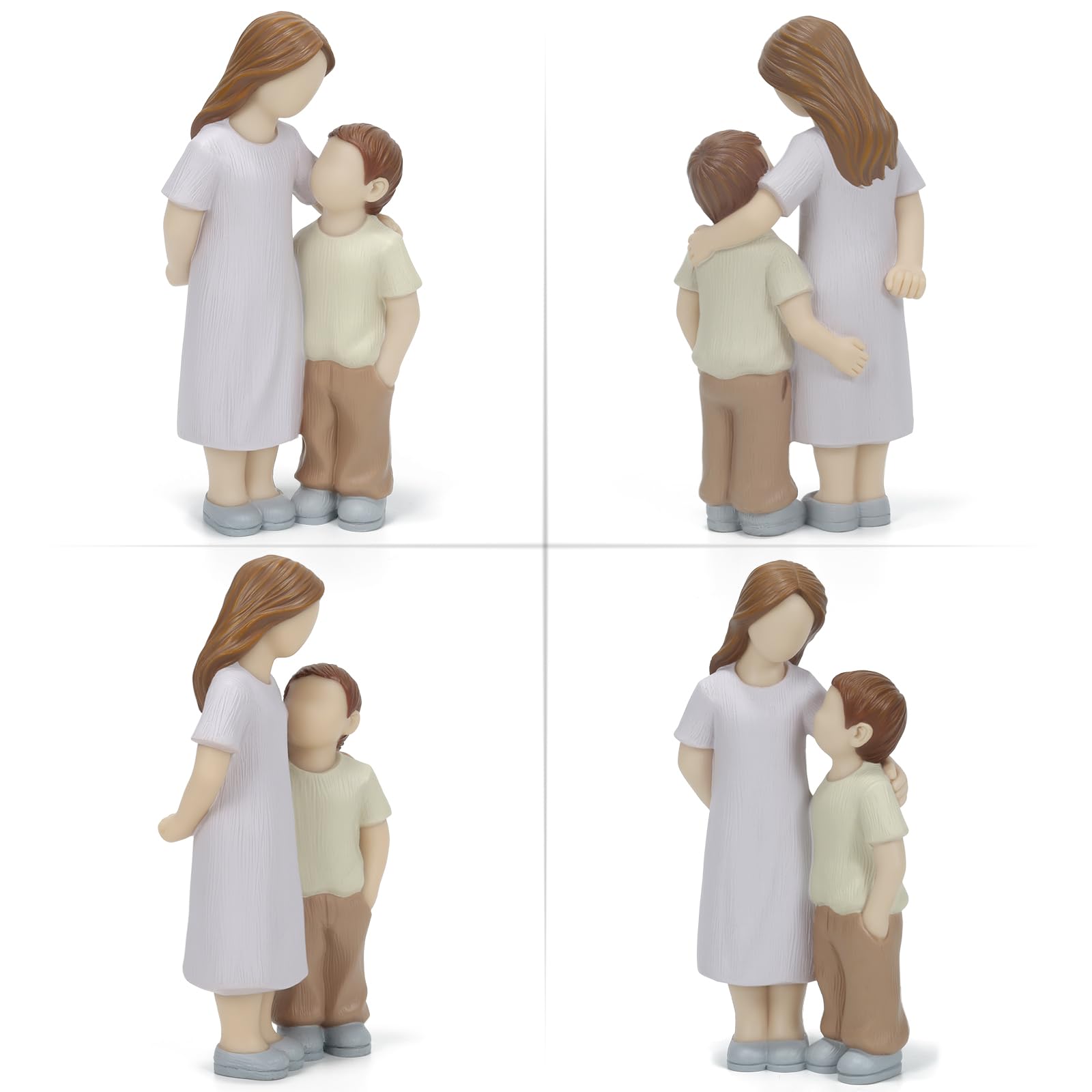 Sibling Love Resin Sculpture - Sister and Brother Figurine for Home Decor, Sentimental Gift to Celebrate Childhood Sibling Bonds