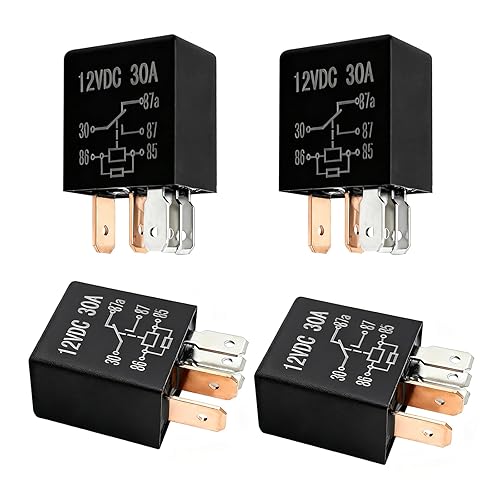 pack-4 Car 5 Pin 12V 30A Relay, Automotive Purpose Relays,