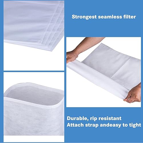 Miniatura 9 de Paquete de 50 filtros de café frío, bolsas comerciales de 20 x 20 pulgadas, para preparar café de hasta 5 libras, bolsa de filtro, filtro de café de