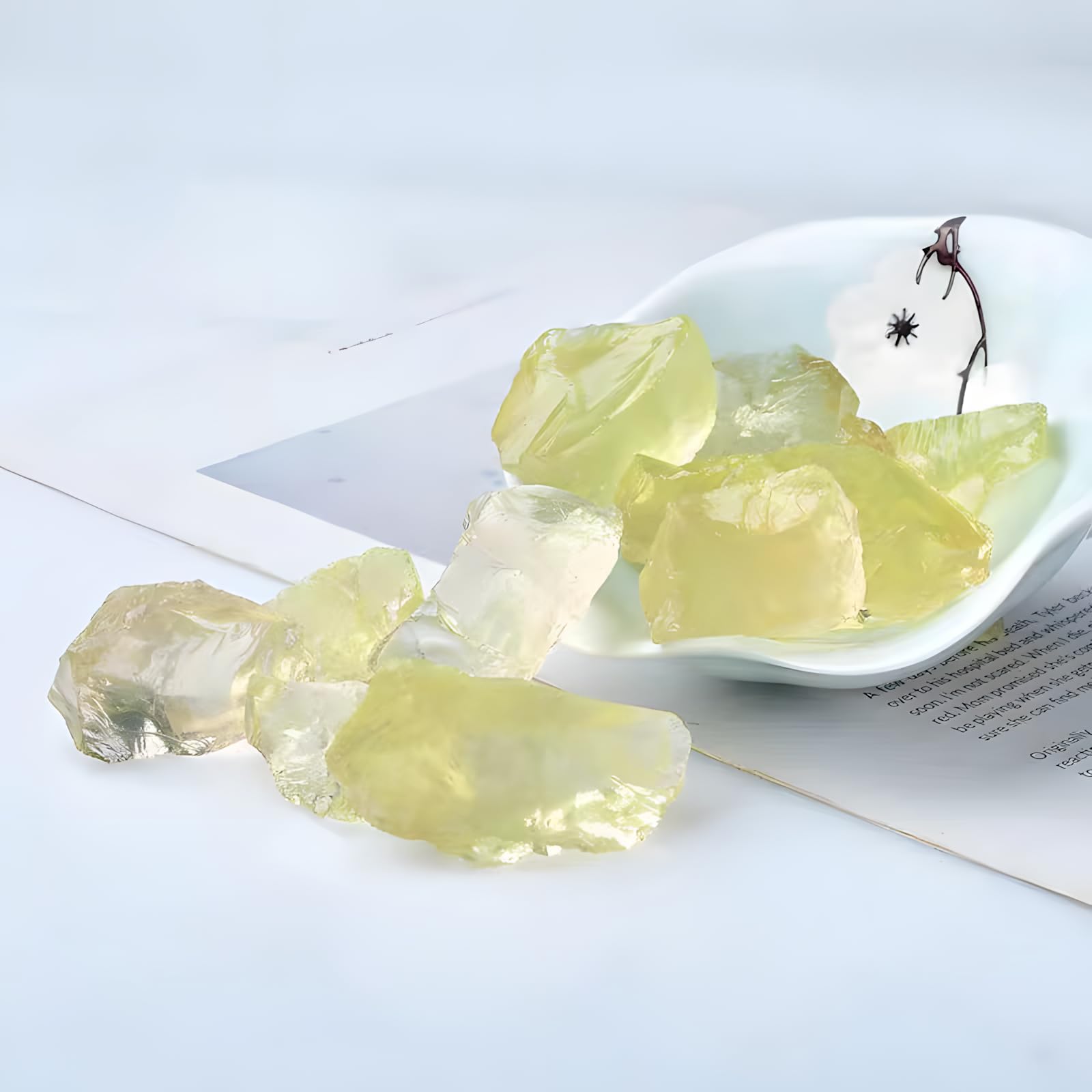 Brute de Pierre Naturelle de Quartz Citrine, Cristaux de Guérison de 3 cm à 5 cm, Pierres 100% Naturelles, Adaptées Comme Cadeau, Décoration de Chasse au Trésor (100g)
