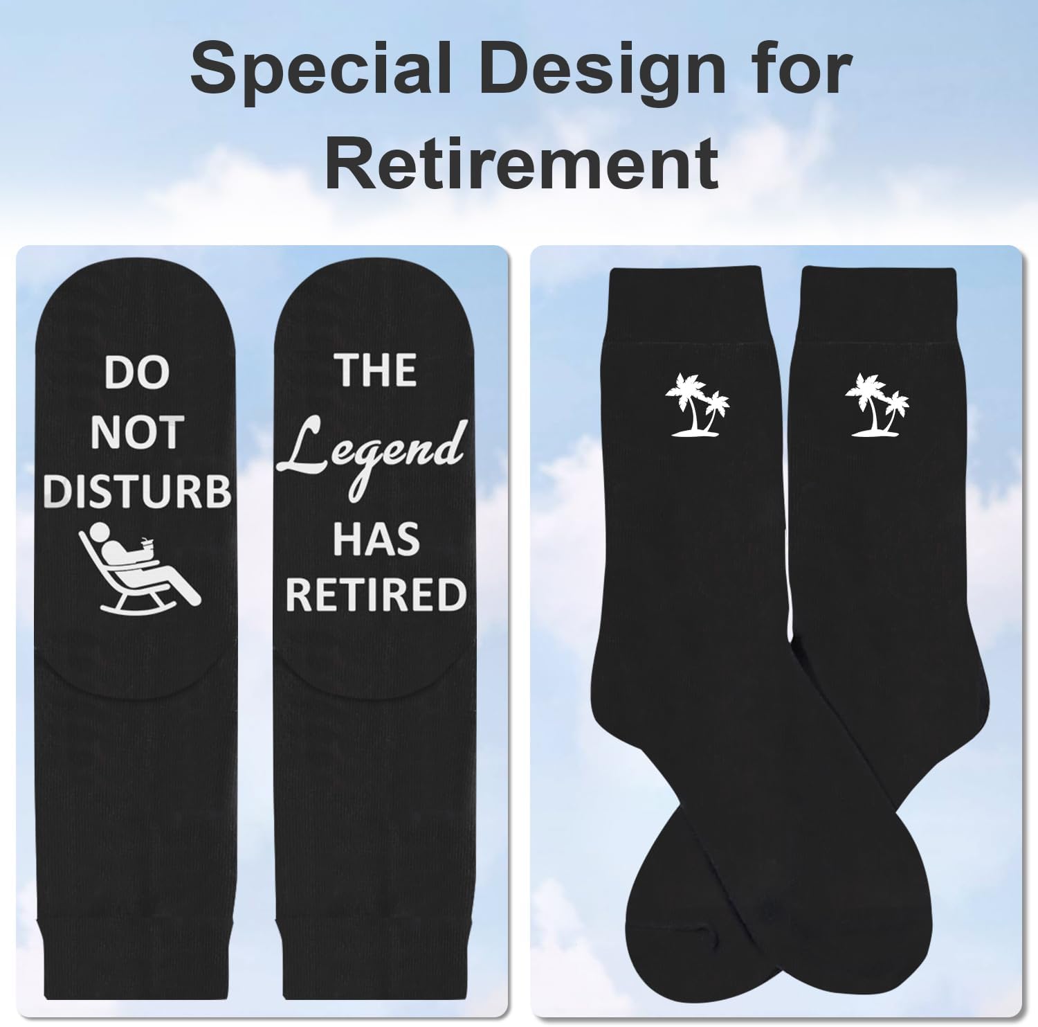 Juesly Retirement Gifts for Men Women, Funny Socks Mens Retirement Gifts 2026 Ready for Present