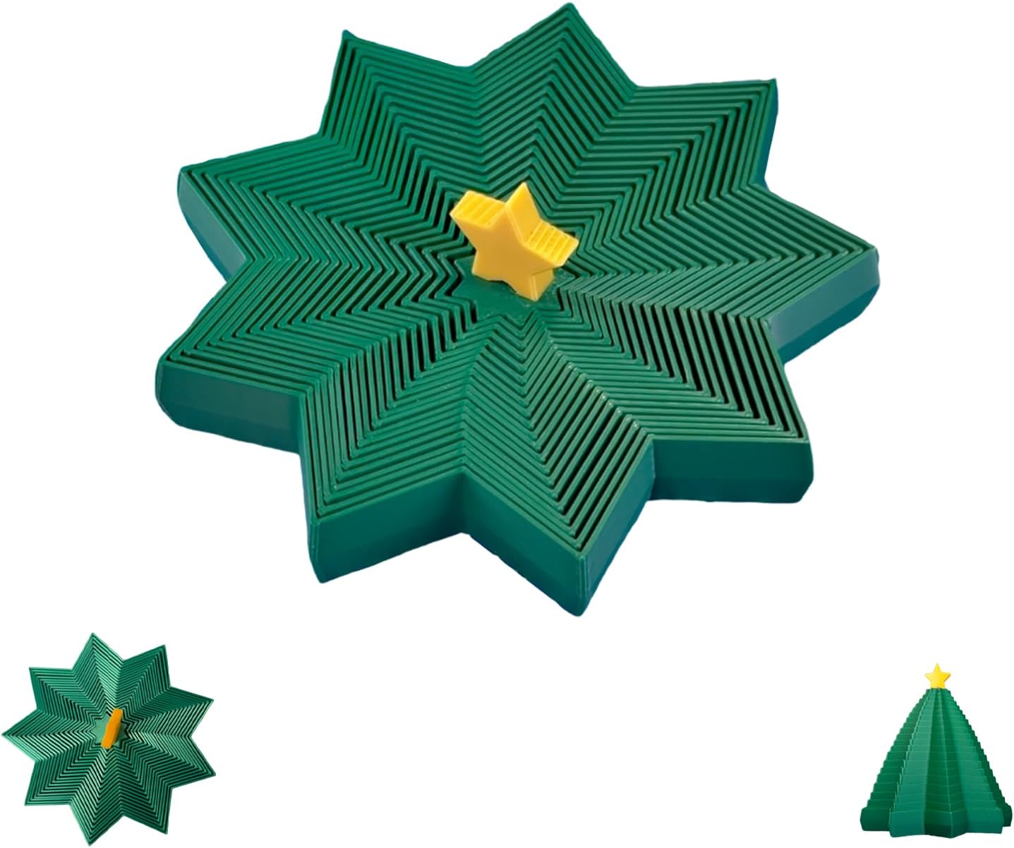 3D Printed Expanded Sensory Fidget Star, 3D Printed Hexagon Fidget Toy, 3D Printed Honeycomb Fidget Toy, Fractal Fidget Hexagon, 10 Point Expandable Sensory Toy (1 pc 20 Rings)