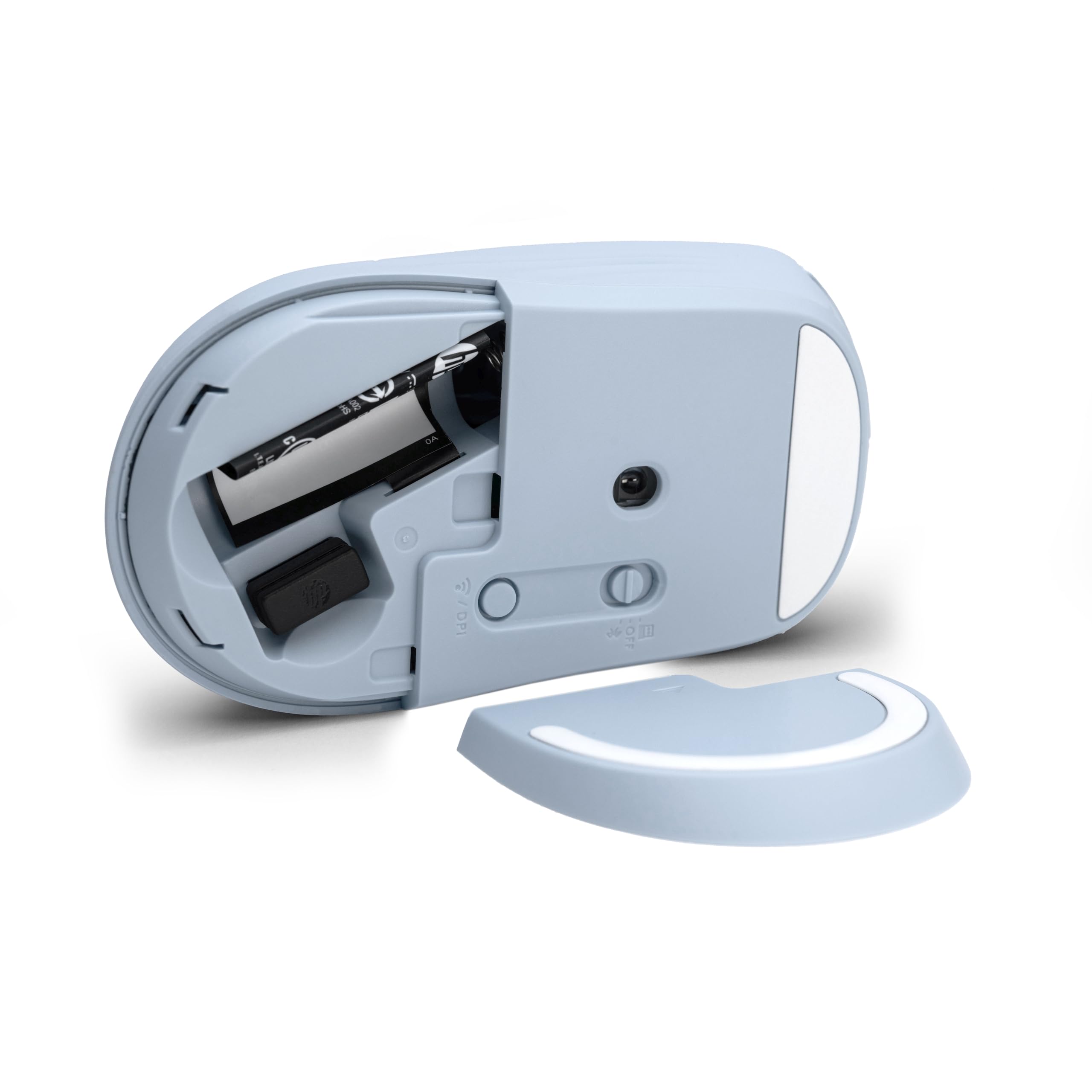 HP 400 Duale kabellose Maus, Bluetooth und USB, 2,4 GHz, 24 Monate Akku, leise Klicks, weiche Haptik, Blau