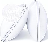 Viewstar Hotel Bed Pillows Set of 2 - Cooling Gusseted Down Alternative Standard Size for Side, Back & Stomach Sleepers, White