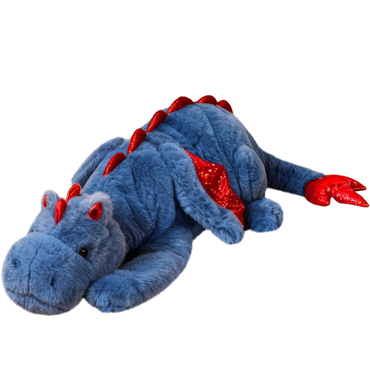 ARELUX - Peluche Gigante de 50 Pulgadas, 3 Libras, dragón Azul Grande, de Animales de Peluche, Lindo Juguete de Peluche, Mullido, Jumbo de Dinosaurio, con alas, Suave Peluches de pterosaurio para