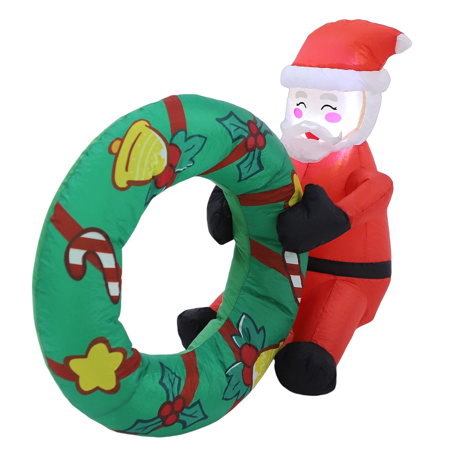 Babbo Natale gonfiabile con luci a LED, 4 (tipo UE 220-240 V)