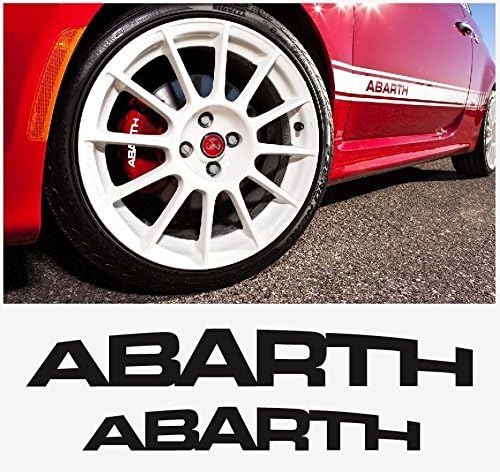 FIAT Abarth Brake Caliper Decal Set 80mm - 50mm 8pcs. Set (White)