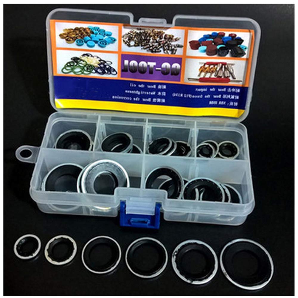 Juego de Juntas de reparación de Surtido de Juntas tóricas Juego de Arandelas de Junta 30pcs Aire Acondicionado Bomba de arandela A/C compresor
