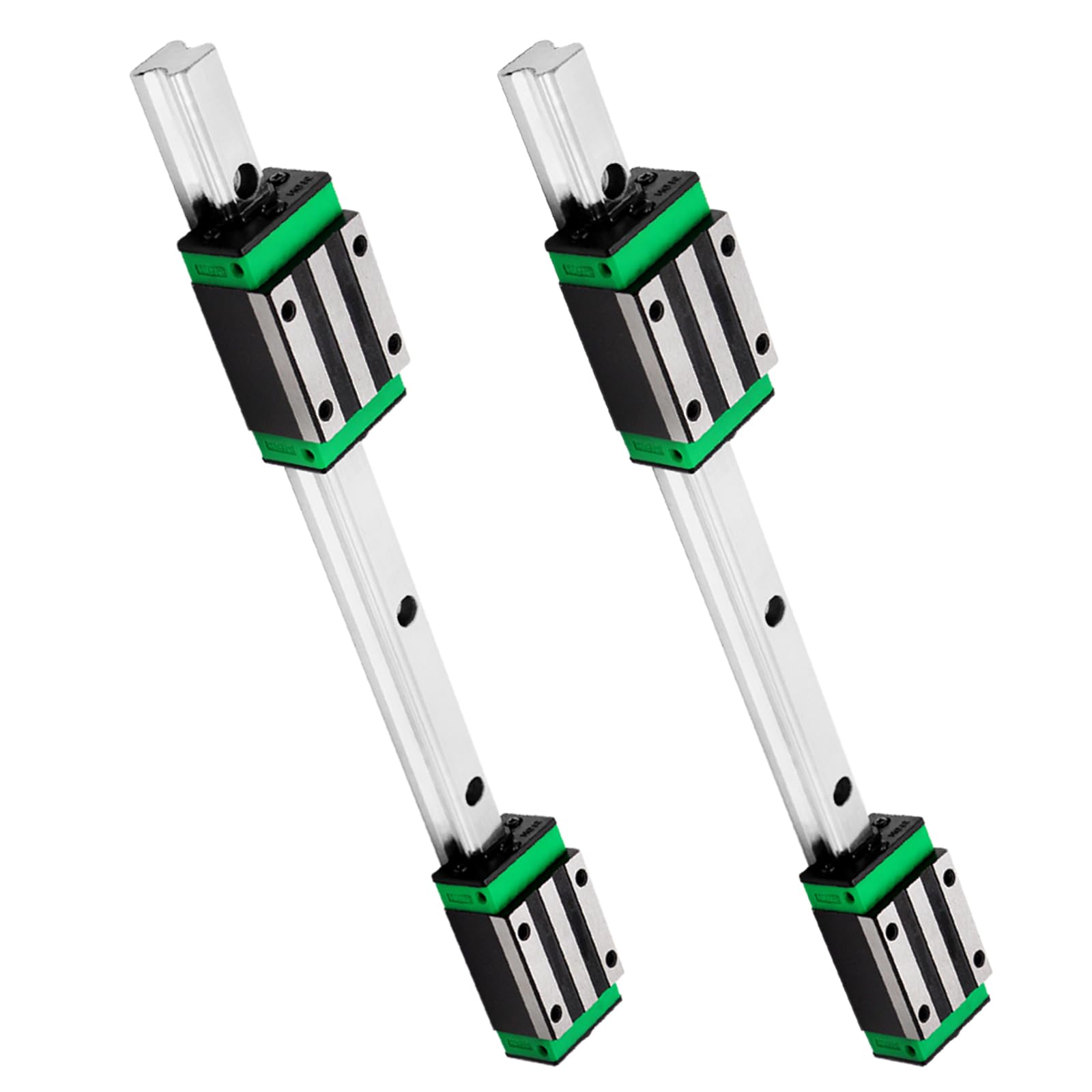 HGR20 Lot de 2 rails linéaires de 400 mm avec 4 pièces de haute précision HGH20CA Bloc de roulement pour imprimante 3D, machines CNC (rail linéaire HGR20 400 mm)