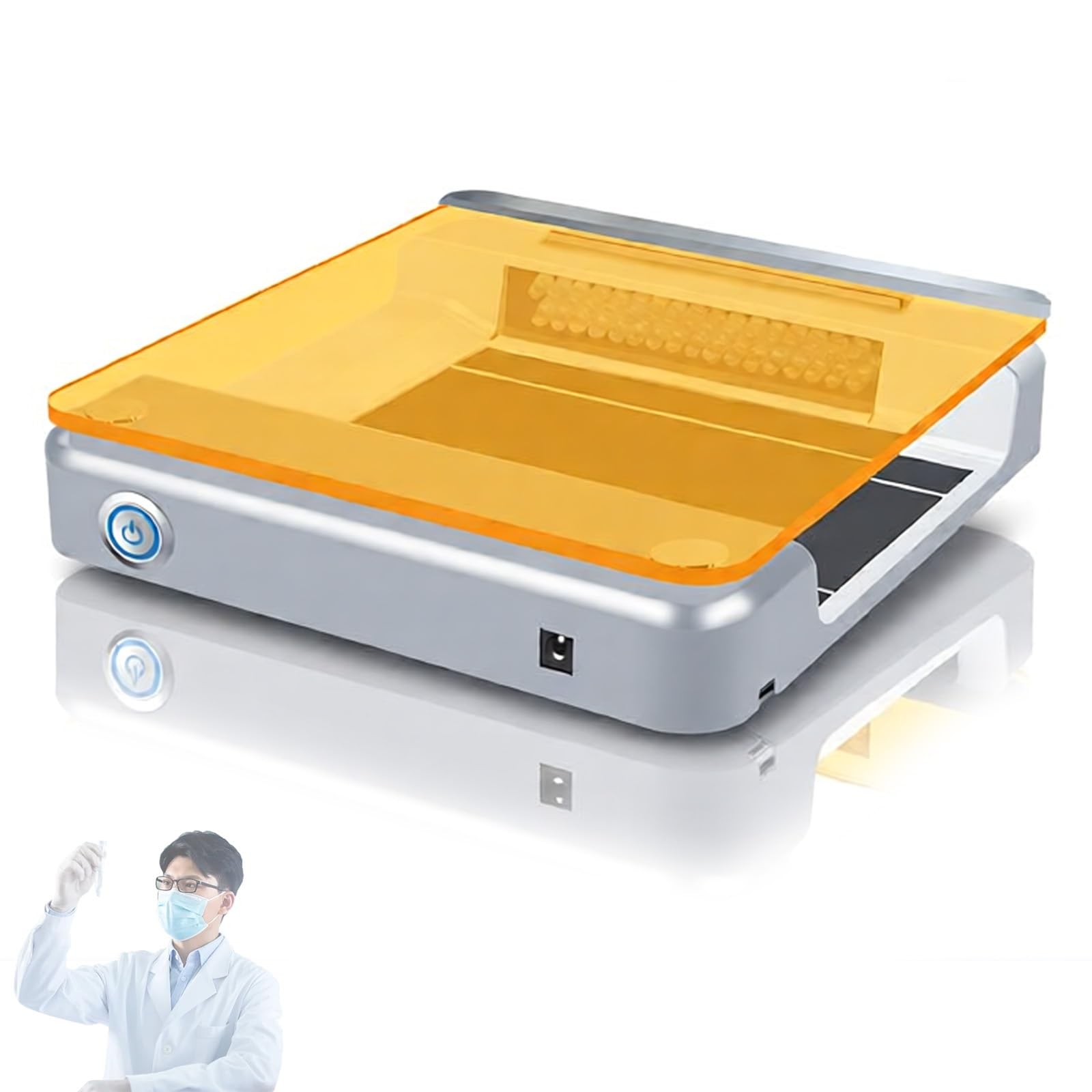 Transilluminatore a Luce Blu, Strumento da Laboratorio per Il Taglio di Gel, con intensità LED Regolabile, per esperimenti di elettroforesi e visualizzazione.