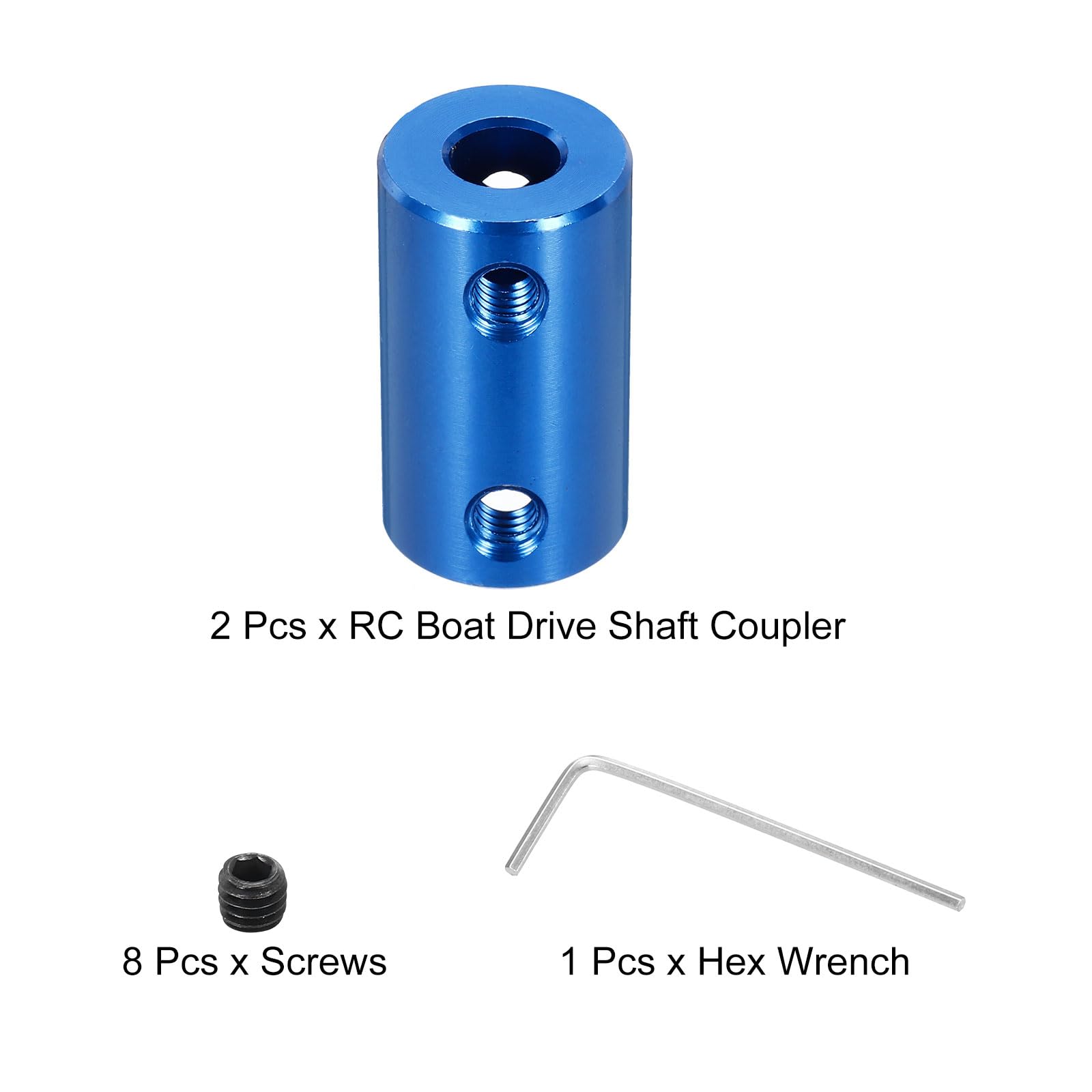 BokWin Set Di 2 Giunti Rigidi In Acciaio Inox - Foro 6mm A 6mm, Accoppiatore Per Alberi Motore, Stampanti 3D E CNC