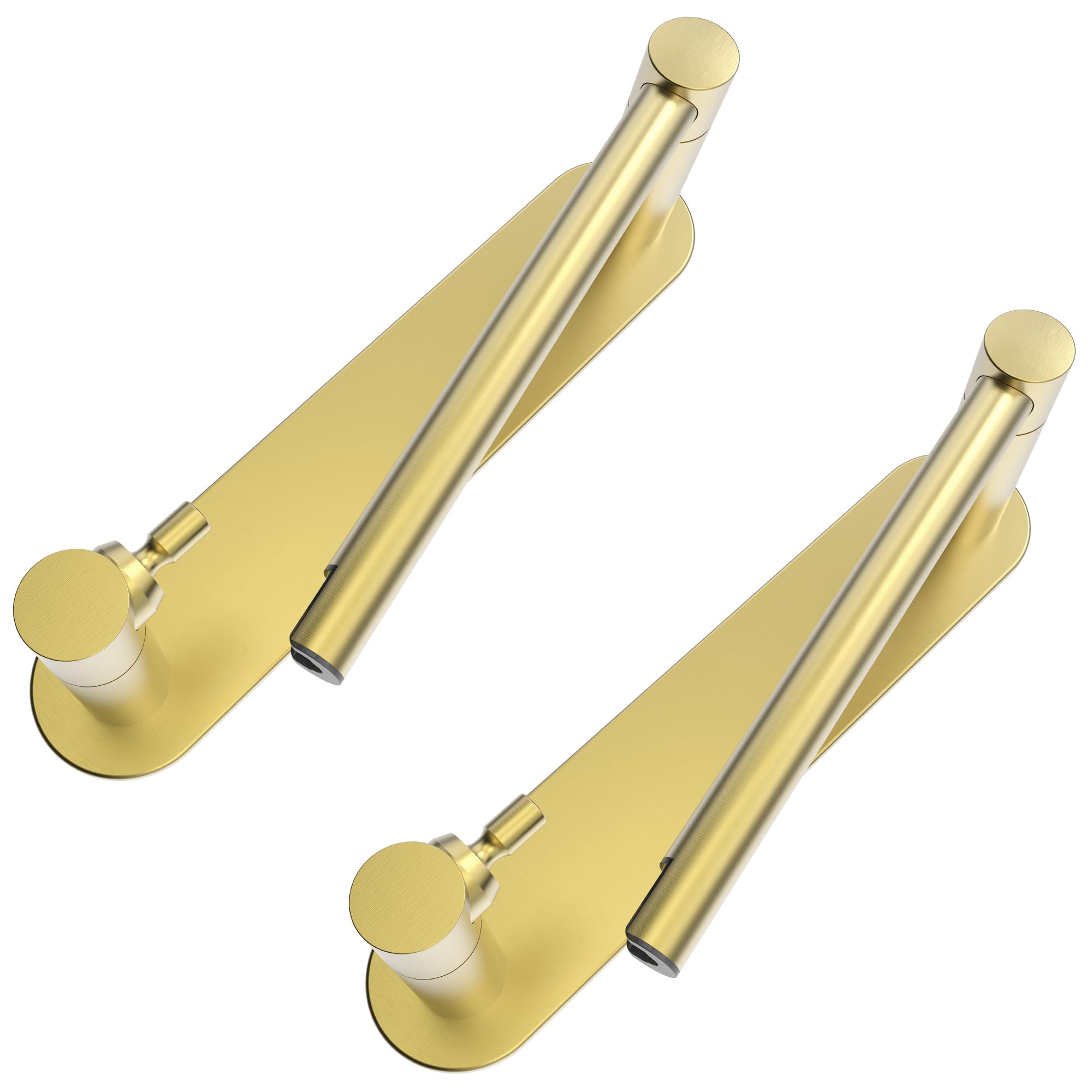 Adhesive Toilet Paper Holder Chrome Bathroom Double Post Pivoting Toilet Tissue Holder Polished Roll Holder Stick On No Drilling Stainless Steel and Zinc Alloy — Amazon image 9