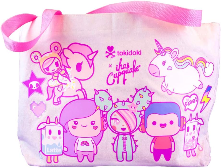 tokidoki x iHasCupquake Tote Bag - Reusable Canvas Carrying Bag