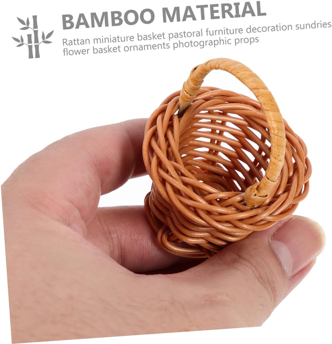72pcs Miniature Woven Basket Cute Flower Baskets for Home Decor Party Favors and Photography Props Sturdy and Practical Mini and Colors