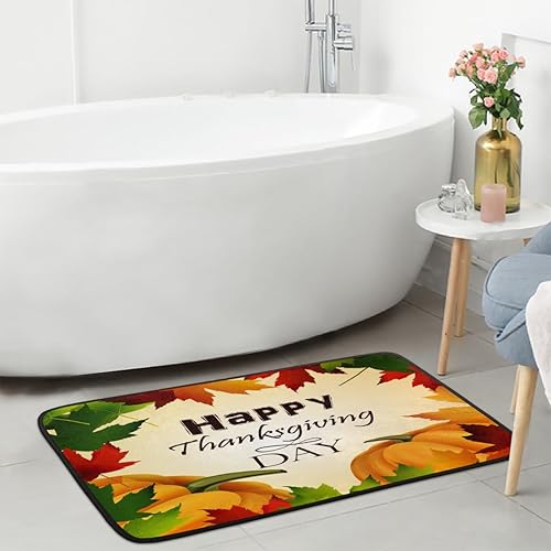 Miniatura 7 de Bountiful Pumpkin Maple Leaf Kitchen Rugs and Mats, Non Skid Absorbent Resist Dirt Kitchen Mat Runner Comfort Standing Floor Mat 39"x20" for Kitchen