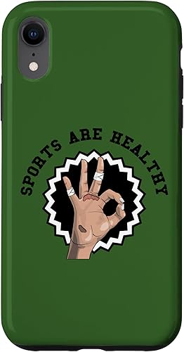 iPhone XR Sports Are Healthy Funny OK Hand Symbol Case