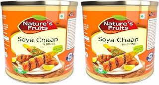 Soya Chaap in Brine 29 oz – Ready-to-Cook Protein – Ideal for Grilling, Tikka & Curry – Packed in Brine for Extended Shelf Life – Perfect for Restaurants & Grocery Shelves (Pack of 2)